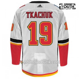Barn Ishockey Calgary Flames Tröja MATTHEW TKACHUK 19 Adidas Vit Authentic